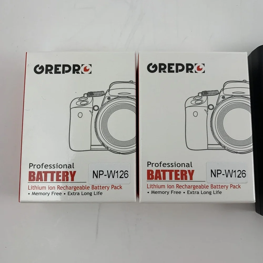 Grepro Dual Battery Charger With 2 Pack Rechargeable Lithium-Ion NP-W126 Battery